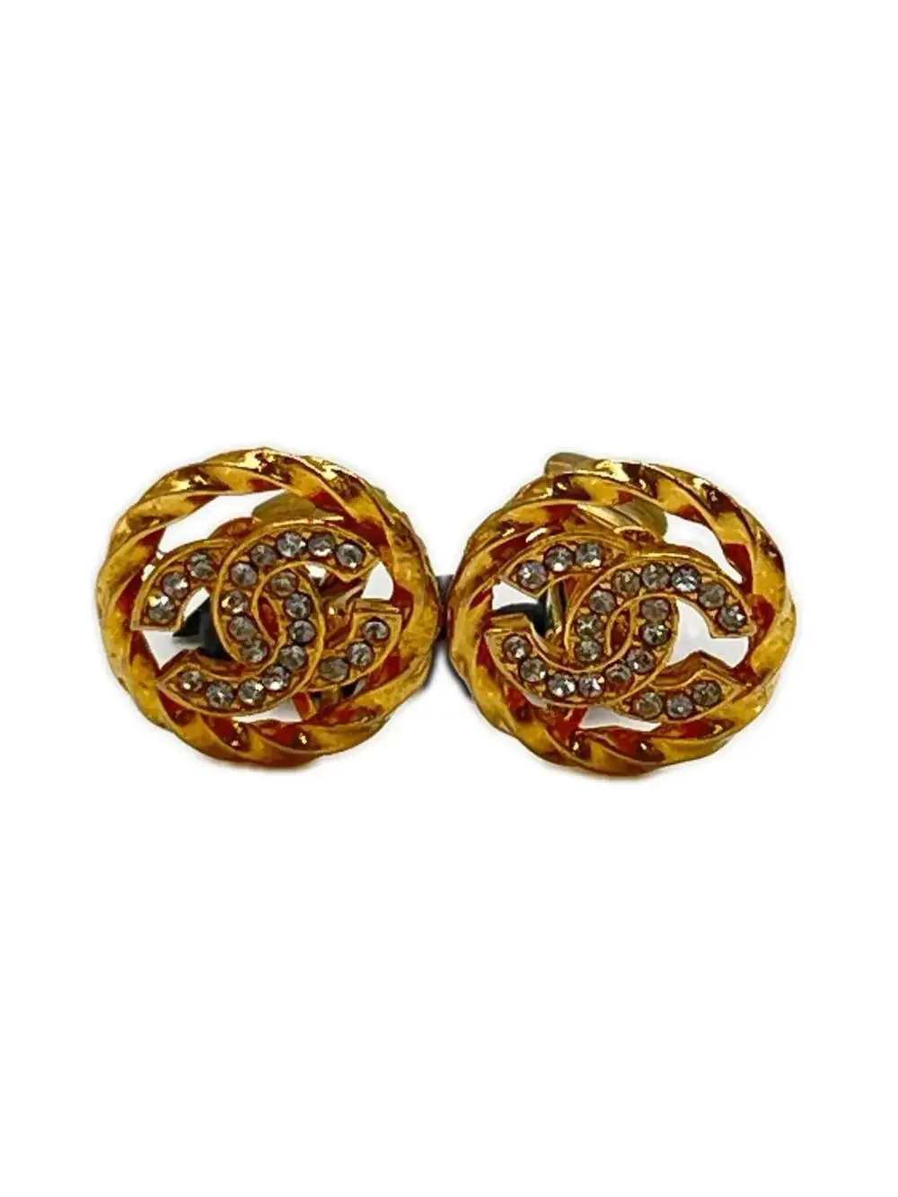 Chanel Cc Logo Round Circle Earrings #299588C71B